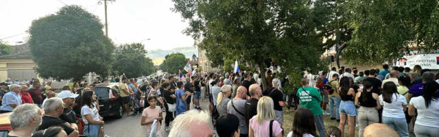 Dragana Đorđević na protestu u Rači 