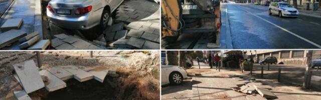 Poplava ostavila pustoš: Auto propao, voda odnela asfalt (FOTO, VIDEO)