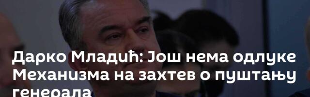 Дарко Младић: Још нема одлуке Механизма на захтев о пуштању генерала