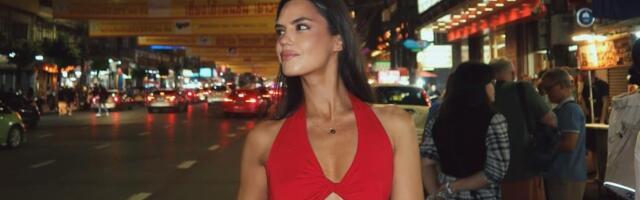 Srpska glumica luduje na Dominikani, ispija šampanjac i zavodljivo igra: Providnom haljinom napravila dar-mar!