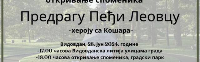 Heroj sa Košara dobija spomenik - Na Vidovdan otkrivanje spomenika u rodnim Pljevljima