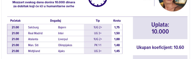 Humanitarni tiket u podne: Olja Lević tipuje za lečenje mališana, Olivera Pala Galodija