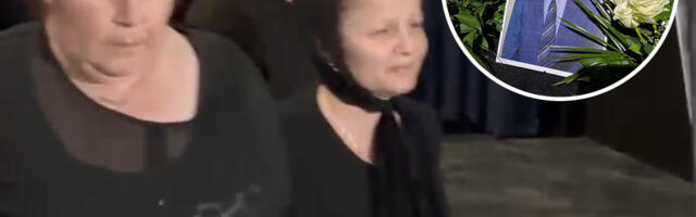 MALA CANA STIGLA NA KOMEMORACIJU ANDRIJI BAJIĆU: Unajmila obezbeđenje, od nje se ne odvajaju kumovi: Sve vreme ljubi i priča sa suprugovom fotografijom