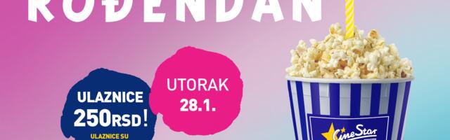 CineStar slavi rođendan 28. januara sa cenom ulaznice od 250 dinara