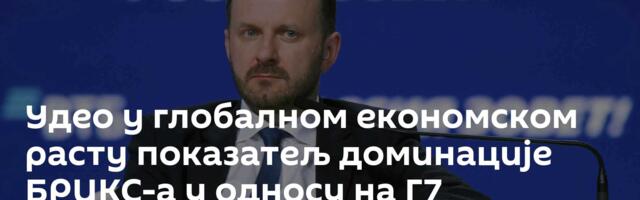 Удео у глобалном економском расту показатељ доминације БРИКС-а у односу на Г7