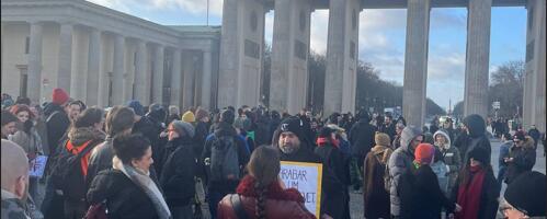 Foto vest: Podrška studentima iz Berlina studentima u Srbiji