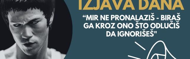 IZJAVA DANA: „Mir ne pronalaziš – biraš ga kroz ono što odlučiš da ignorišeš“