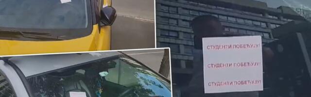 Skandal ispred Palate pravde! Pogledajte šta su blokaderi uradili automobilima (VIDEO)