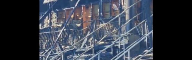 Požar progutao fudbalski STADION (VIDEO)