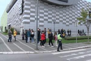 Крагујевац, протест грађана на месту несреће у којој је повређена девојчица