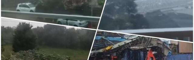 VETAR NOSI SVE PRED SOBOM! Dramatični snimci nevremena u Crnoj Gori kruže mrežama: Ne vidi se prst pred okom (VIDEO)