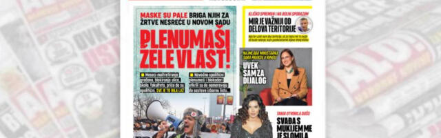 MASKE SU PALE Briga njih za žrtve nesreće u Novom Sadu - plenumaši žele VLAST!