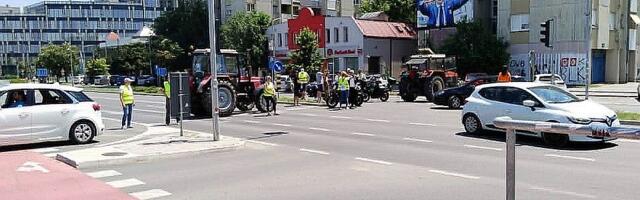 FOTO: Prilazi turbo kružnom toku zatvoreni pred protest studenata