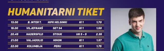Humanitarni tiket u podne: Jovan Jovanović tipuje za “Koš za sreću”