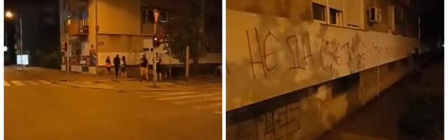 Maskirani ćaci kapuljaši pod okriljem noći ponovo ispisivali grafite mržnje na Limanu (VIDEO)
