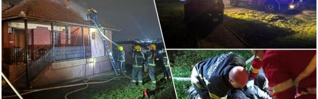 DRAMATIČNE SCENE U KRAGUJEVCU, POŽAR ZAHVATIO KUĆU: Tragedija sprečena brzom reakcijom vatrogasaca (FOTO)
