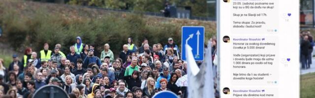 Objavljen cenovnik: Ovoliko novca dele svakom ko nekog dovede na protest