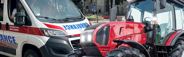 MOTORISTA TEŠKO POVREĆEN U SUDARU SA TRAKTOROM Teška saobraćajna nesreća kod Leskovca