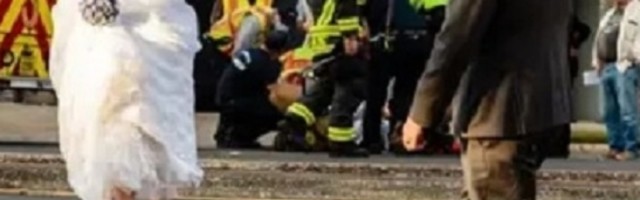 Novopečeni šerifovi zamenici pauziraju fotografisanje sa venčanja kako bi pomogli čoveku koji je ozbiljno povređen!