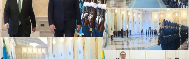 UŽIVO SVEČANI DOČEK VUČIĆA U KAZAHSTANU: Najviše počasti za predsednika Srbije