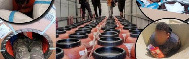 Šest migranata zatrpano u pšenici: Carinici se šokirali kad su otvorili tovarni deo kamiona (FOTO/VIDEO)