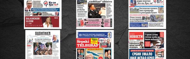 NASLOVNE STRANE SUTRAŠNJIH NOVINA: Prelistavanje štampe za subotu, 11. jul 2026. godine