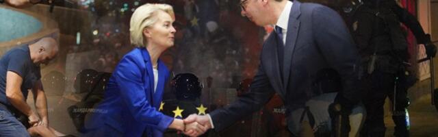 TANTE ZA MANTE Ursula fon der Lajen NE VIDI Vučićevo nasilje?