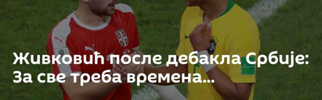 Живковић после дебакла Србије: За све треба времена...