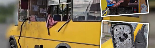 (UZNEMIRUJUĆE) HOROR U CENTRU HERSONA! Rusi dronom pogodili minibus, stravičan prizor na mestu napada (VIDEO)