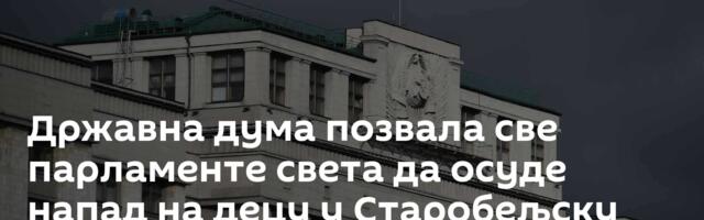 Државна дума позвала све парламенте света да осуде напад на децу у Старобељску