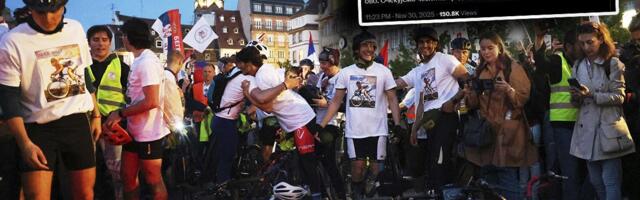 STUDENTI BLOKADERI SADA NAPALI EVROPSKU UNIJU! Juče biciklima do Strazbura, danas optužuju EU jer ne vidi "krađu na izborima": Nisu se ni osvrnuli... (FOTO)