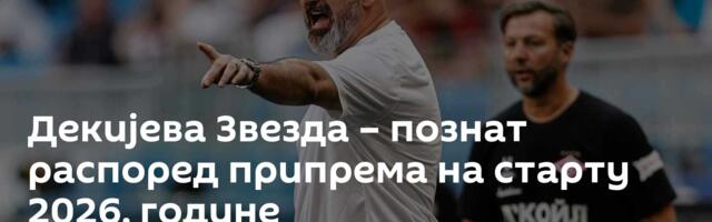 Декијева Звезда – познат распоред припрема на старту 2026. године