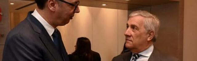 SASTANAK U PALATI SRBIJA: Predsednik Vučić razgovara s ministrom Tajanijem, danas se potpisuje i ugovor o učešću Italije na EXPO 2027