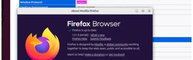 Firefox 121 sada dostupan sa podrazumevano omogućenim Wayland-om