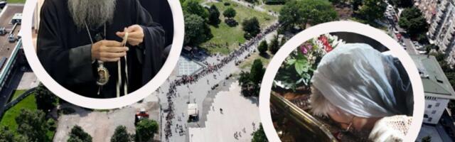 MONAH SA SVETE GORE OBJASNIO KAKO VERNICI KORISTE OSVEŠTANE TRAKICE: Desetine hiljada ljudi u redovima čeka da se pokloni Pojasu Presvete Bogorodice