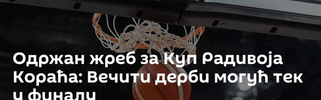 Одржан жреб за Куп Радивоја Кораћа: Вечити дерби могућ тек у финалу