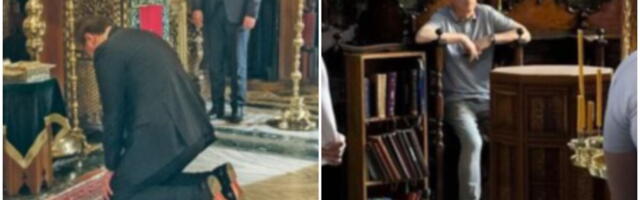 OVAKO SE VUČIĆ PONAŠAO U HILANDARU, A OVAKO ĐOKIĆ: Slika govori više od hiljadu reči - "Ide se ponizno, na poklonjenje Trojeručici, a ne kao u separe" (FOTO)