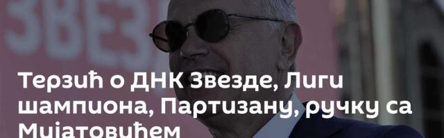 Терзић о ДНК Звезде, Лиги шампиона, Партизану, ручку са Мијатовићем