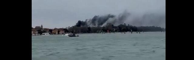 VIDEO: Požar u paviljonu Srbije na Bijenalu u Veneciji, nema povređenih