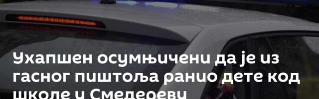 Ухапшен осумњичени да је из гасног пиштоља ранио дете код школе у Смедереву