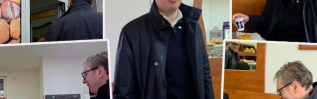 "ČOVEK SE IZ NIŠA UVEK VRATI SA PAR KILOGRAMA VIŠKA!" - Vučić svratio na burek posle zvanične posete jugu Srbije (VIDEO)