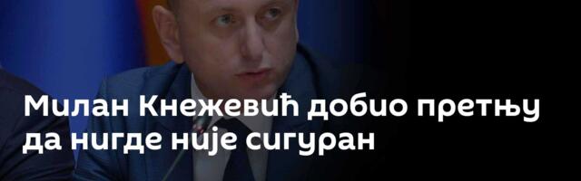 Милан Кнежевић добио претњу да нигде није сигуран