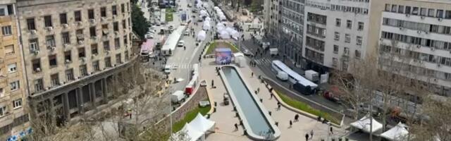 SNIMAK SA VISINE: Pogledajte kako izgledaju pripreme za svenarodni skup iz ptičje perspektive (VIDEO)