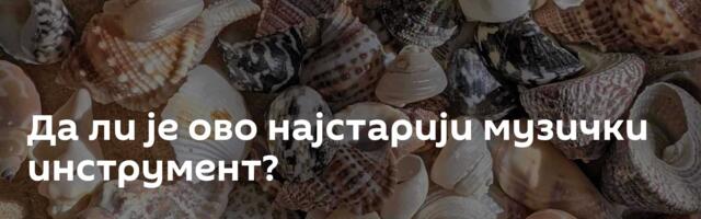 Да ли је ово најстарији музички инструмент?