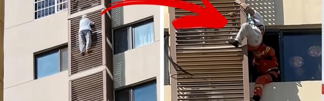 Baka (89) pokušala da se spusti sa 27. sprata niz soliter: Šokirani prolaznici sve snimili!