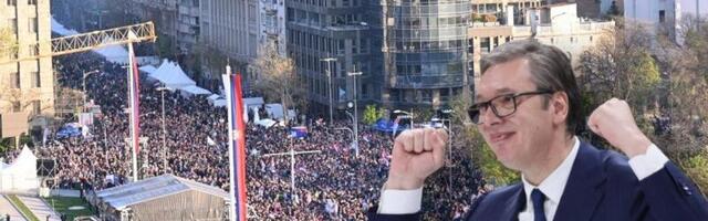 VUČIĆ: Na skup u subotu samo iz drugih mesta u Beograd došlo od 126.735 do 128.080 ljudi