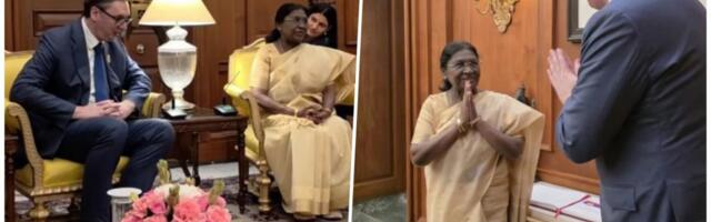 VUČIĆ S PREDSEDNICOM INDIJE U NJU DELHIJU: "Razgovarali smo o jačanju ekonomskih veza, povezivanju naših privreda, promociji investicija"