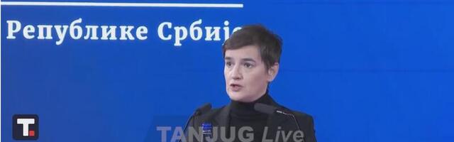 Brnabićeva: Pozivam građane da dođu u subotu u Niš, da pokažemo da će Srbija pobediti