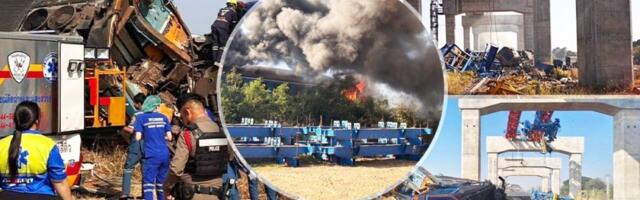 Smrt na šinama - Kran smrskao vagon, usledile jezive eksplozije: Ljudi živi goreli, spasioci nemoćni zbog otrova! (FOTO/VIDEO)