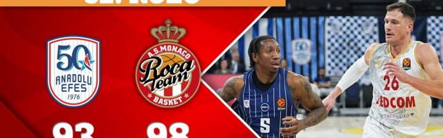 Evroliga kolo 32. | Monako posle preokreta srušio Efes - i to bez dvojice najboljih!